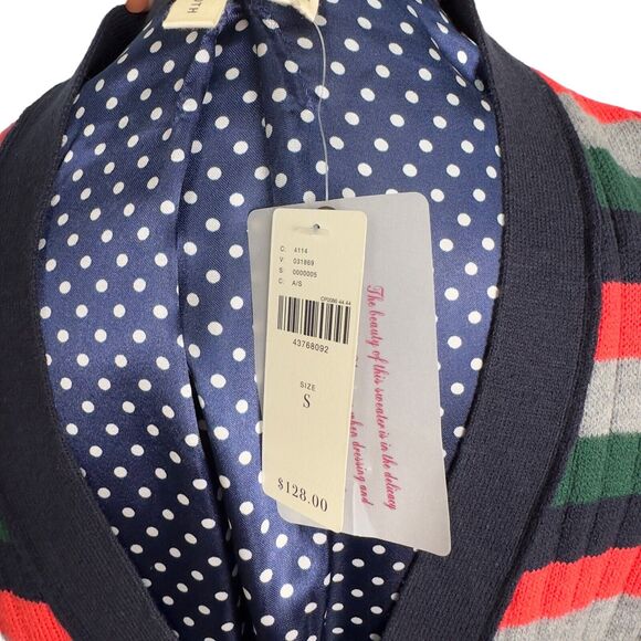 Moth Women's Cardigan Multicolor Button Front Long Sleeve Striped Size Small - Picture 8 of 10